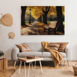Obraz Malowany Jesienny Park 30x20cm