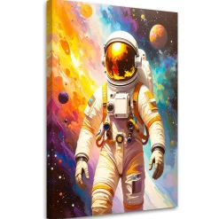 Obraz młodzieżowy do salonu, Astronauta Kosmos Planety 20x30