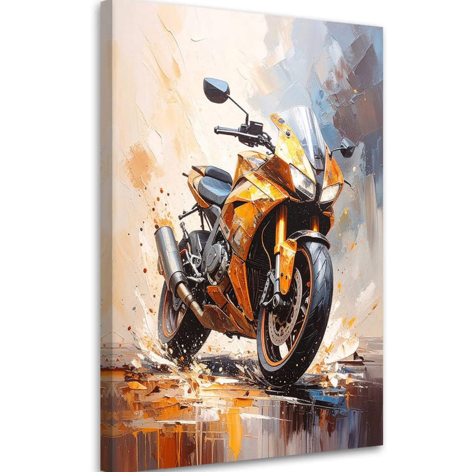 Obraz młodzieżowy do salonu biura, Motocykl sportowy 20x30