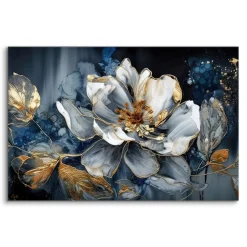 Obraz Na Płótnie Abstrakcyjny Kwiat Glamour 30x20cm