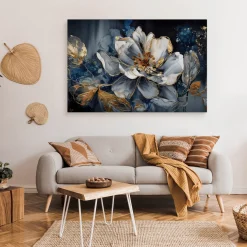 Obraz Na Płótnie Abstrakcyjny Kwiat Glamour 30x20cm