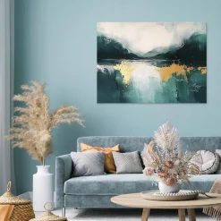 Obraz Na Płótnie Ścianę Abstrakcja Złoto Do Sypialni Salonu Kuchni 60X40