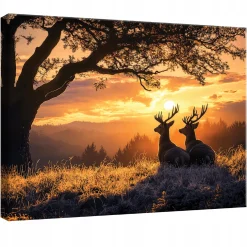 Obraz Na Płótnie Ścianę Do Sypialni Salonu Kuchni Jeleń Natura Widok 60X40