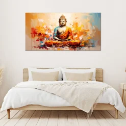 Obraz na płótnie do salonu sypialni, Budda Medytacja Abstrakcja 80x40
