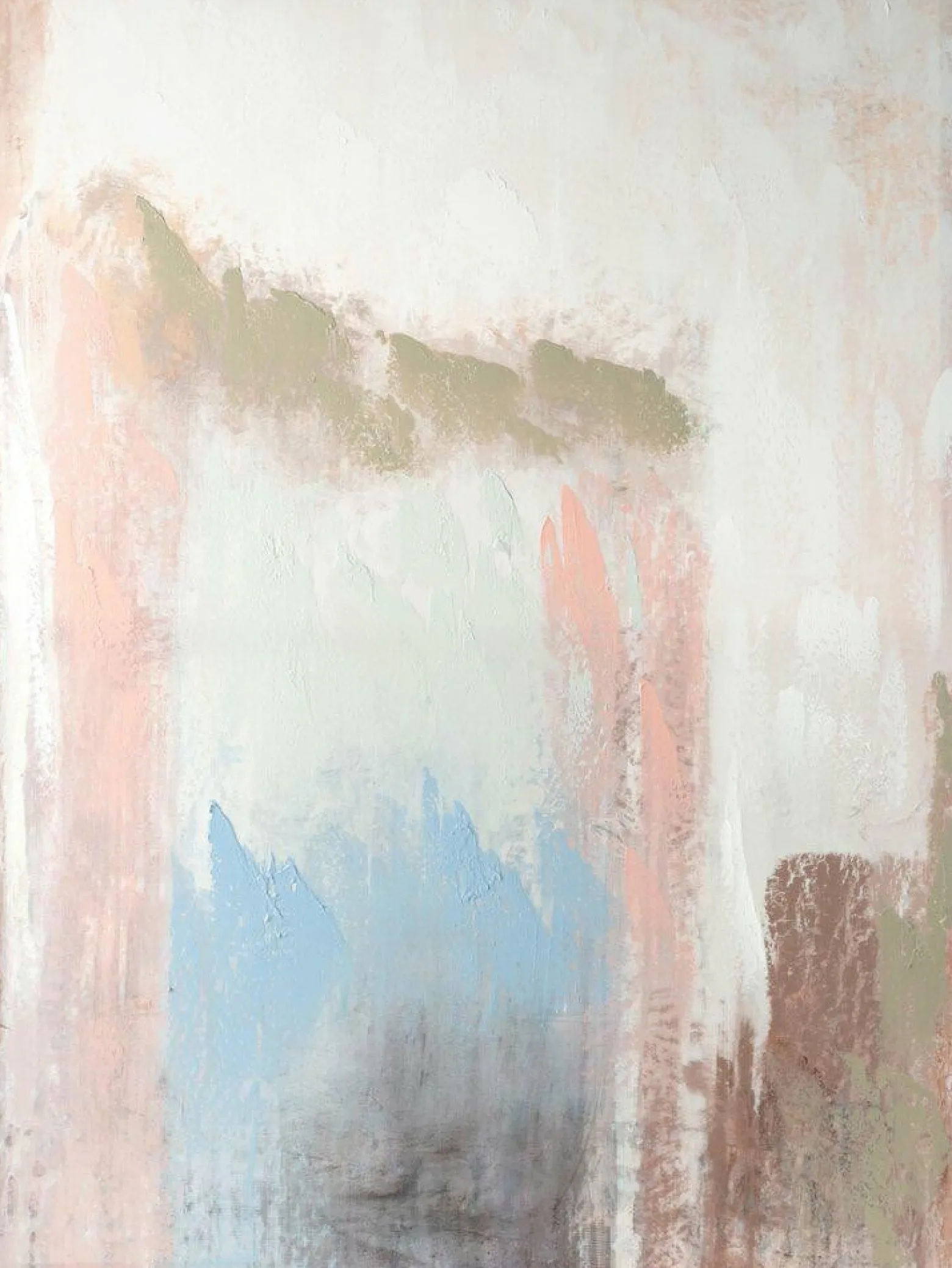 Obraz Ręcznie Malowany Różowa Abstrakcja 60x80 cm