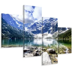 Obraz Wieloczęściowy Górski Pejzaż Morskie Oko 80x50cm