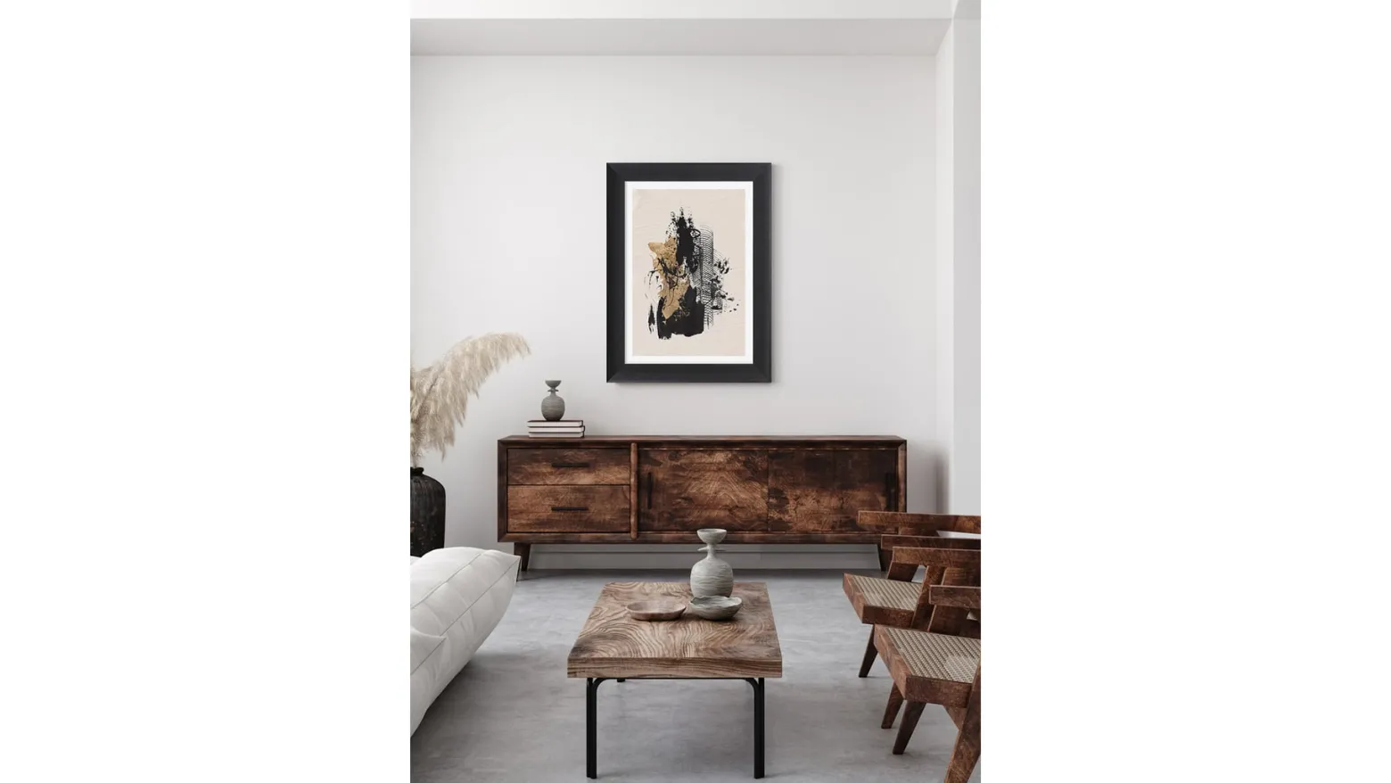 Obraz w ramie Black Spiral Abstract 65x85 cm