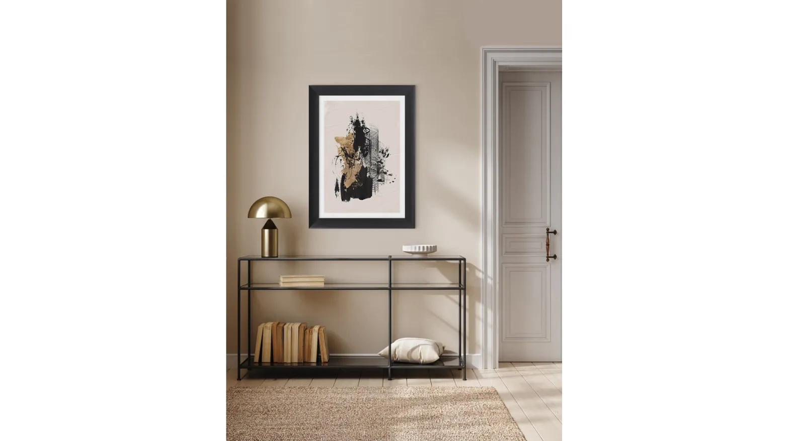 Obraz w ramie Black Spiral Abstract 65x85 cm