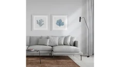 Obraz w ramie Blue Watercolor Coral No. 2 56x56 cm
