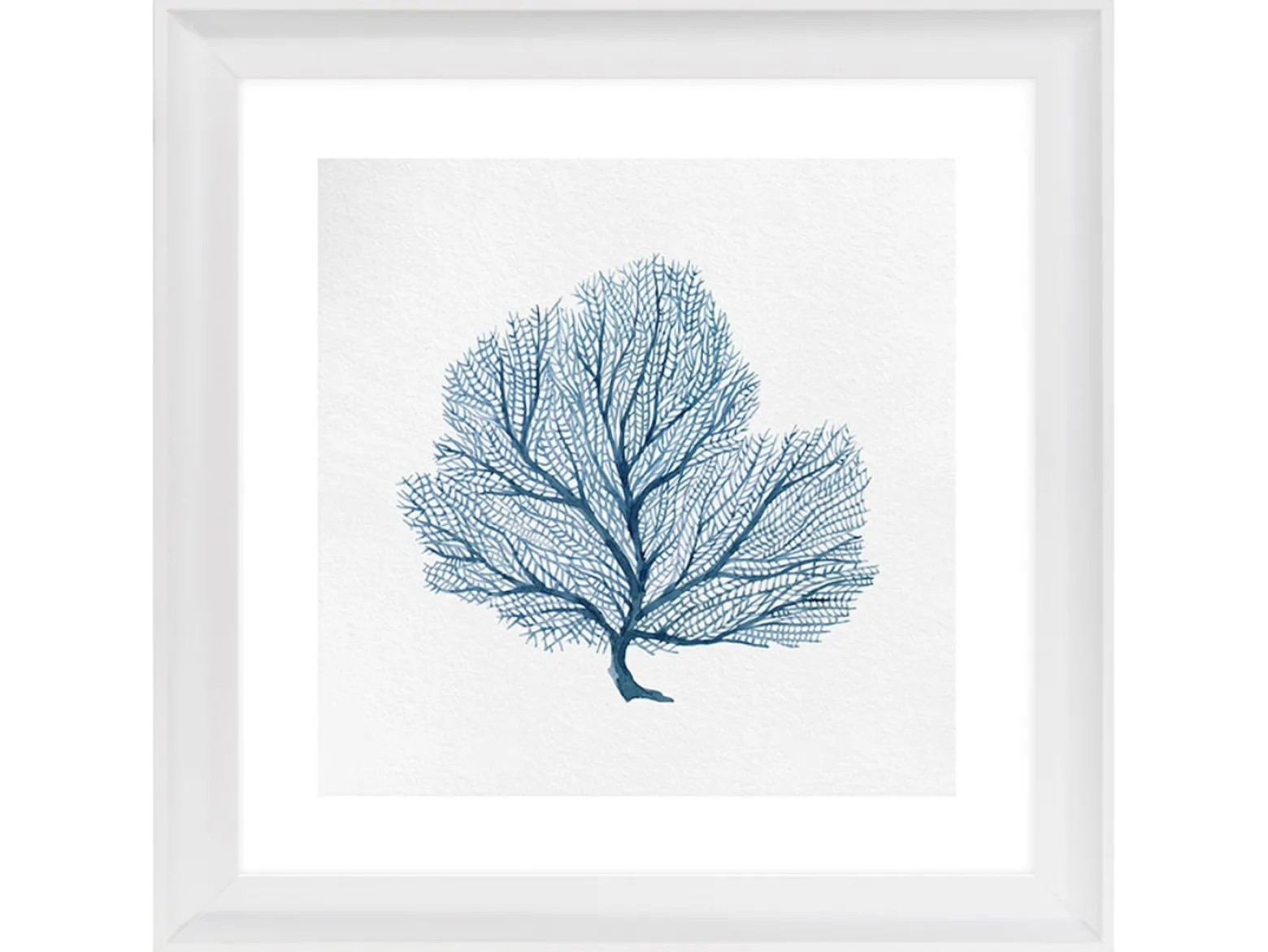 Obraz w ramie Blue Watercolor Coral No. 2 56x56 cm