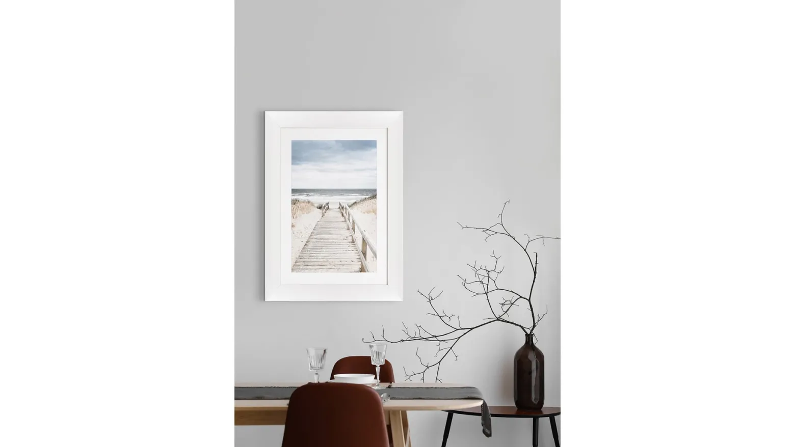 Obraz w ramie Wooden Path To The Sea 62x82 cm
