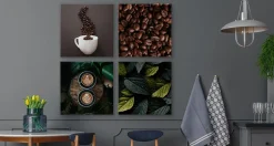 Obrazy SET Do Kuchni Aromatyczne Ziarna Kawy 60x60cm