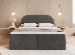 Łoże ALLURE 140x200 Ascot Graphite z topperem