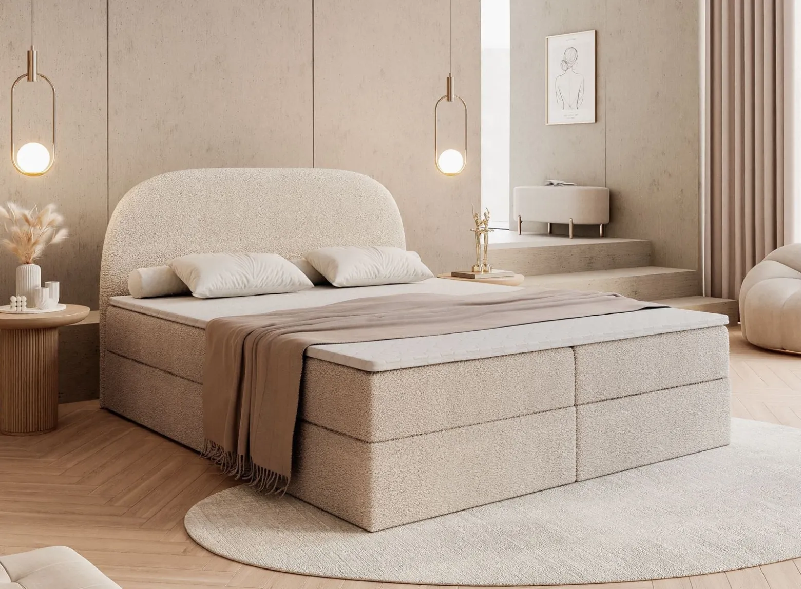 Łoże ALLURE 140x200 Now or never 06 z topperem