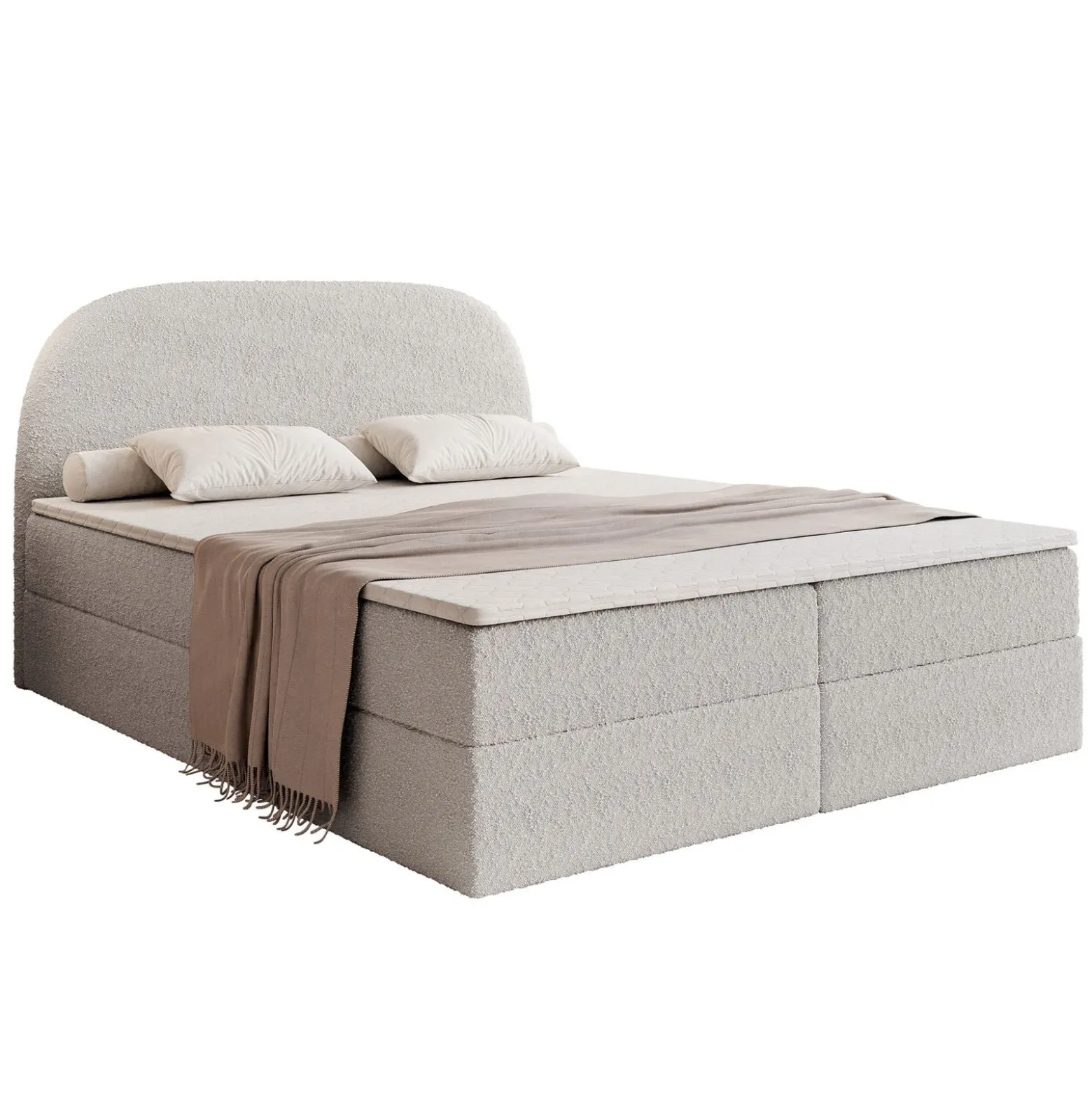 Łoże ALLURE 140x200 Ascot Toffee z topperem