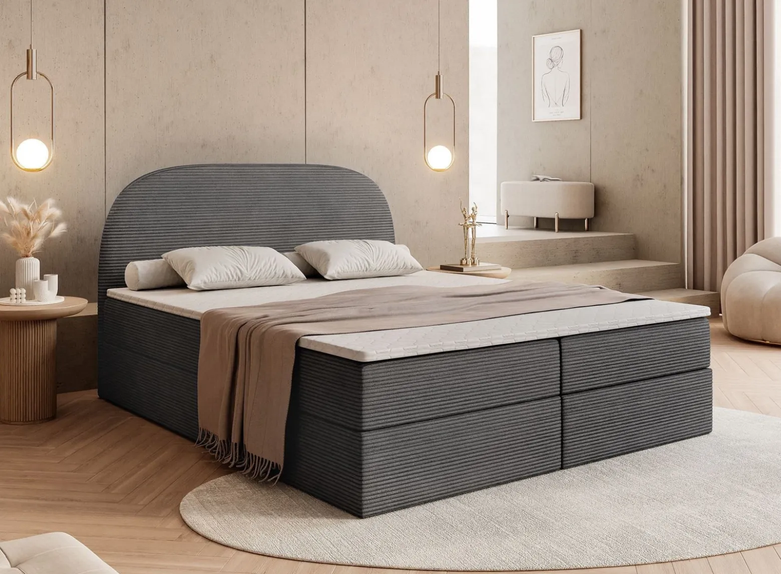 Łoże ALLURE 140x200 Lincoln 85 z topperem