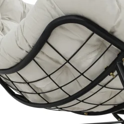 Ogrodowa sofa, fotel bujany, poduszka jasny beż #210