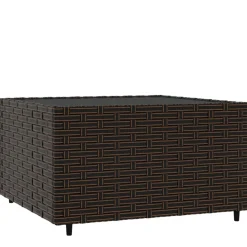Ogrodowy stolik kawowy Brąz rattan vidaXL