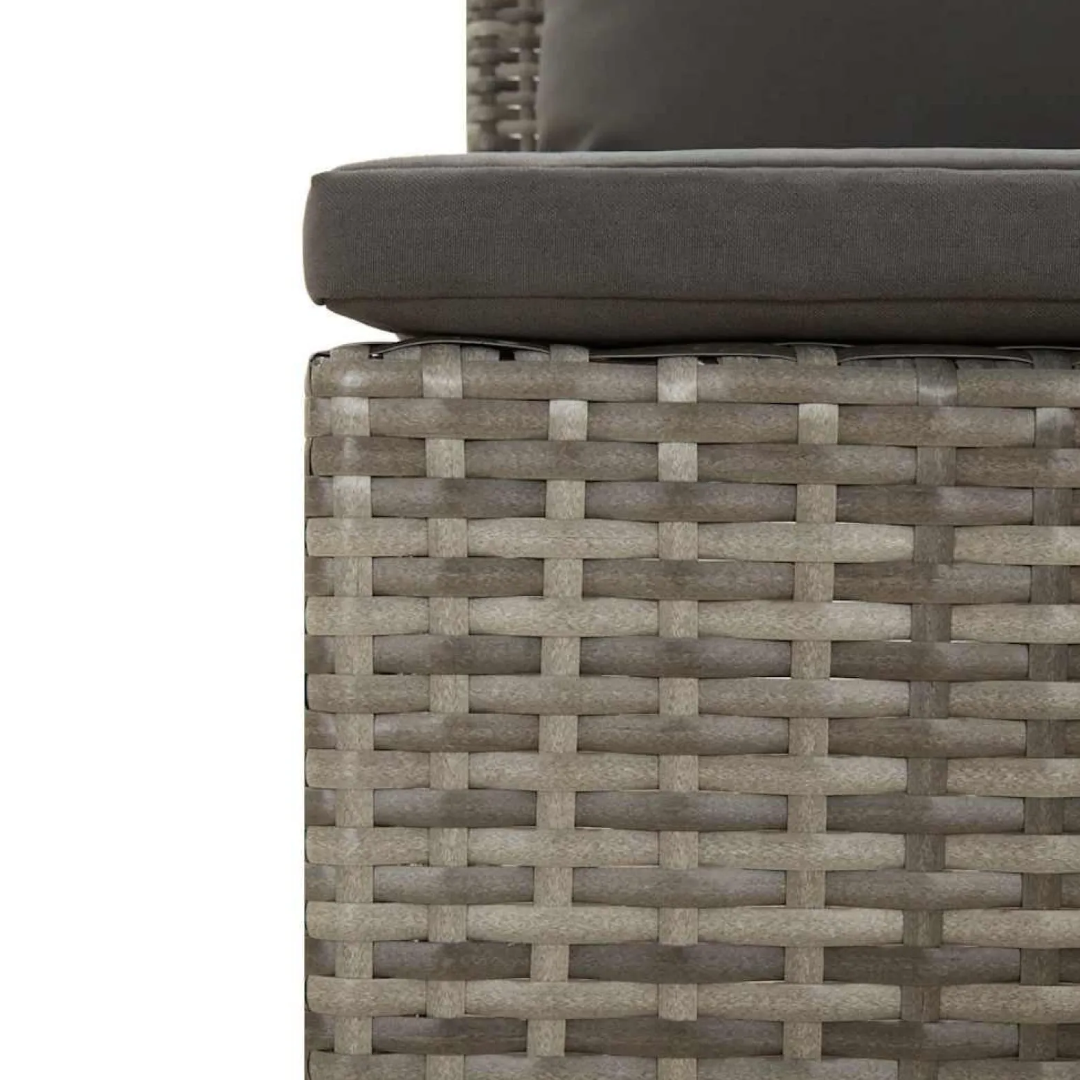 Ogrodowy zestaw wypoczynkowy Szary Technorattan sofa środkowa +