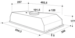 Okap szafkowy WHIRLPOOL WCT64FLSX