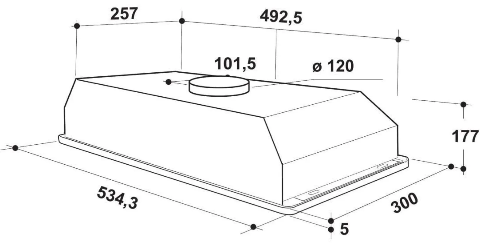 Okap szafkowy WHIRLPOOL WCT64FLSX