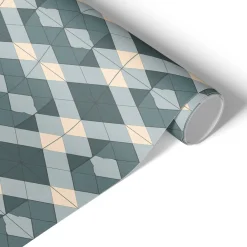 Okleina meblowa Szaro-niebieska geometria 50x100 Folia samoprzylepna