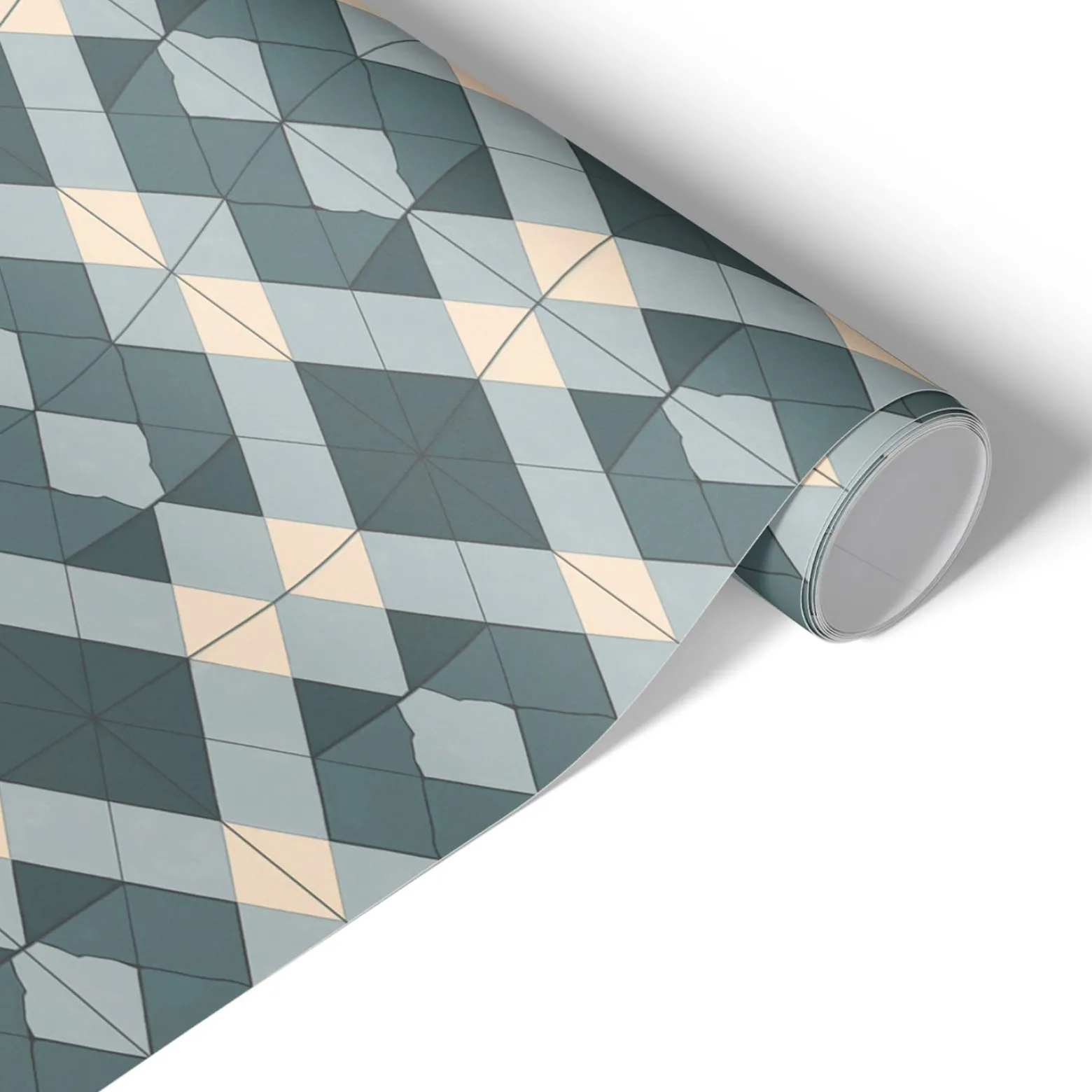 Okleina meblowa Szaro-niebieska geometria 50x100 Folia samoprzylepna