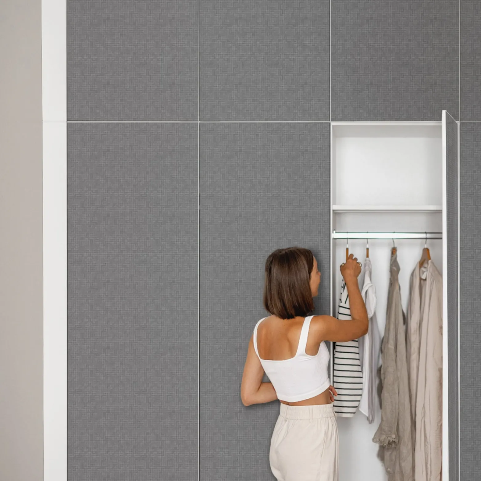 Okleina meblowa Szary kontrast 50x100 Folia samoprzylepna Kuchnia
