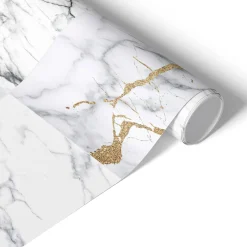 Okleina meblowa Złoty marmur 50x100 Folia samoprzylepna Glamour