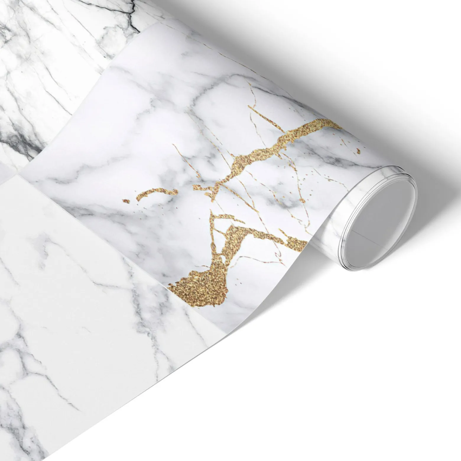 Okleina meblowa Złoty marmur 50x100 Folia samoprzylepna Glamour