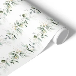 Okleina na meble Akwarelowe liście 50x100 Folia samoprzylepna Eko