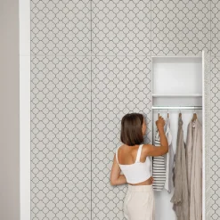 Okleina na meble Kremowy rytm 50x100 Folia samoprzylepna Laminat