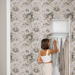 Okleina na meble Różowe kwiaty 50x100 Folia samoprzylepna Laminat