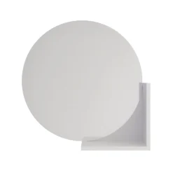 Okrągłe Białe Lustro z półką Lucija / średnica 60 cm