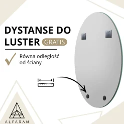 Okrągłe lustro dekoracyjne kolorowa tafla złoto i brąz - RONI