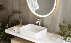 Okrągłe podświetlane lustro energooszczędne 80x80 Carina