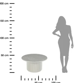 Okrągły stolik kawowy ROMA 80cm szary do salonu kawowy
