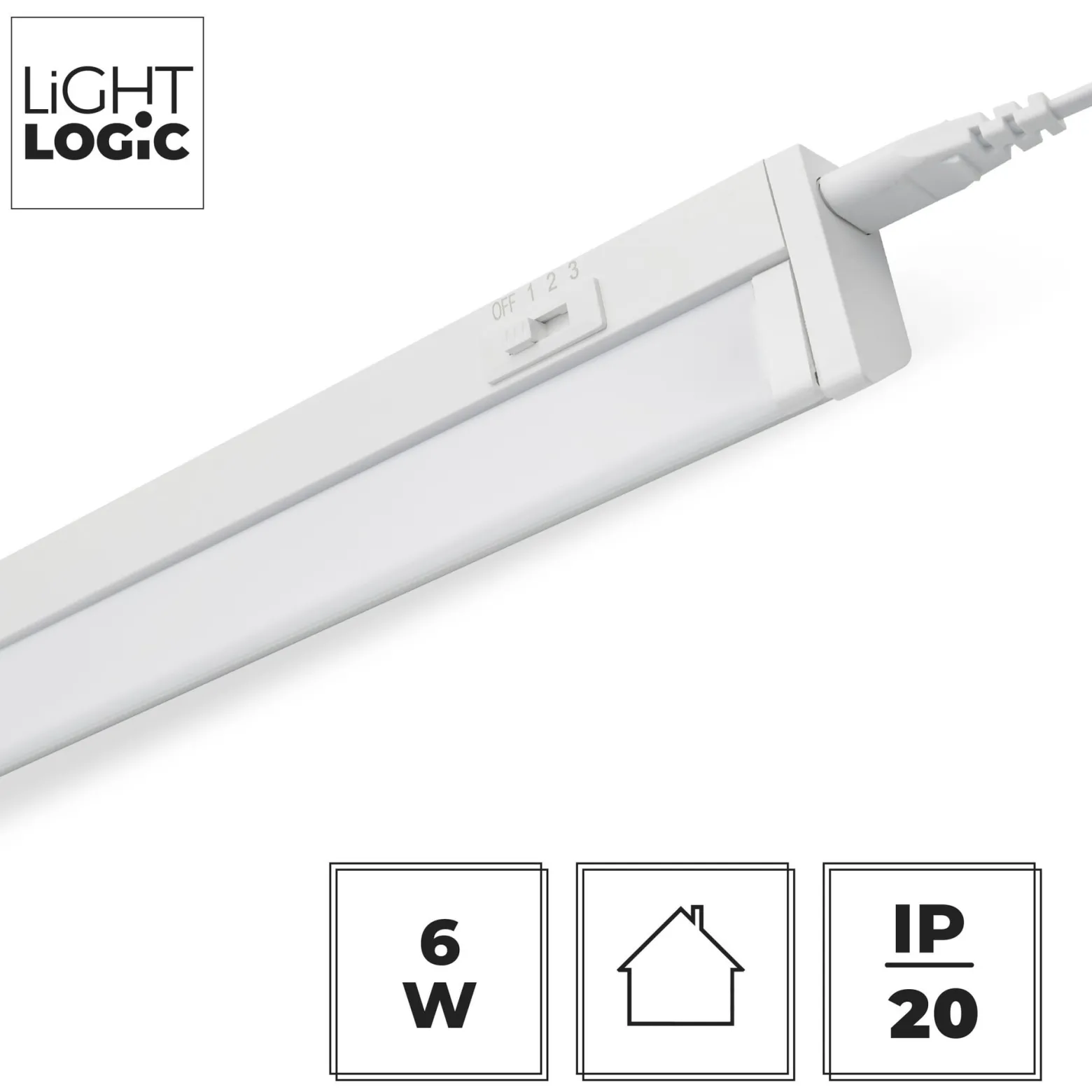 Oprawa podszafkowa LL RILAK LED CCT 6W 66689 LightLogic listwa biały zmian