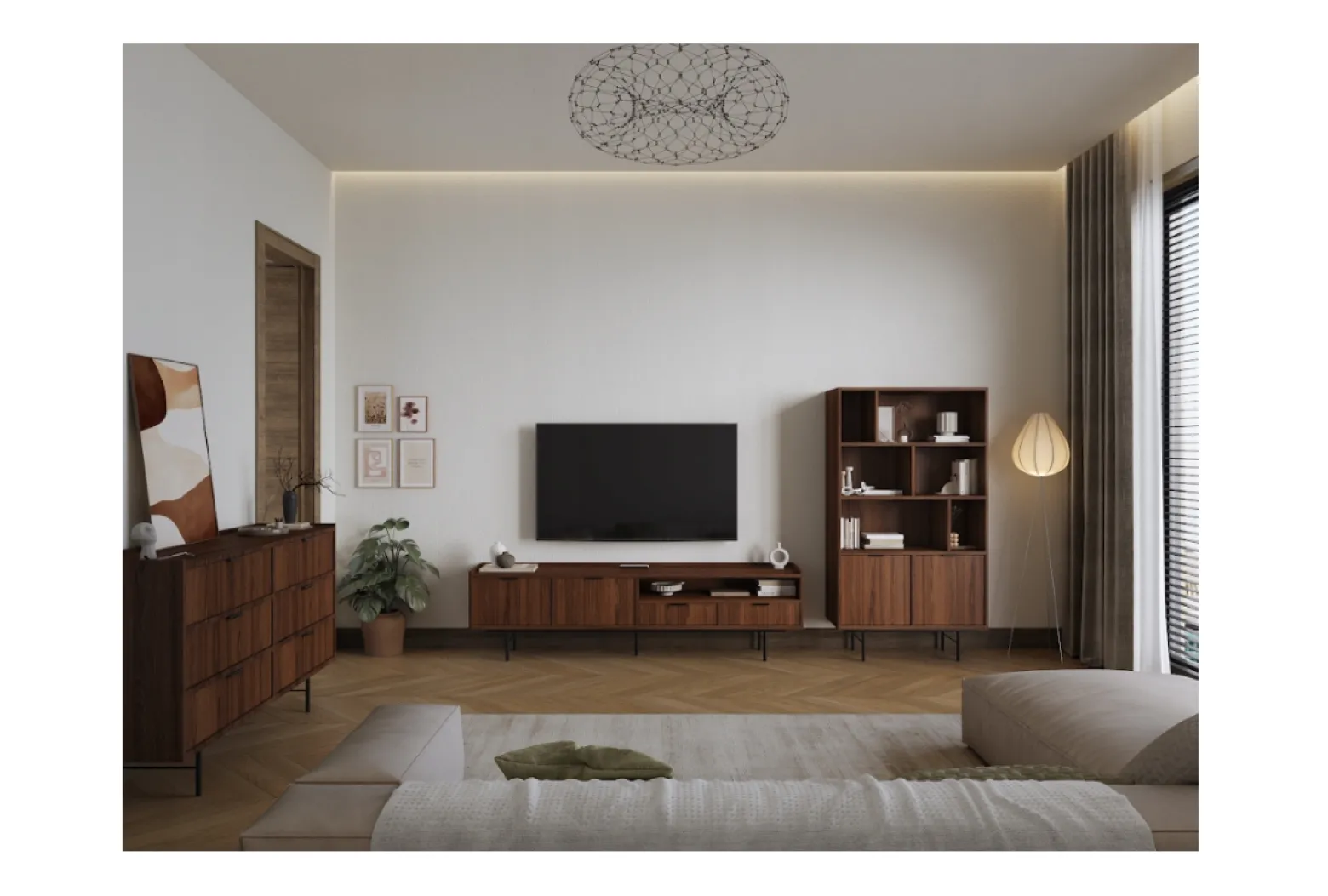 Orzech Warmia komoda 150cm szuflady 2d3sz EDEN KM