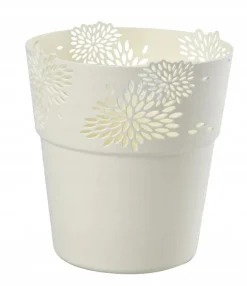 Osłonka ażurowa kremowa Aster 13 cm