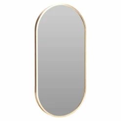 Owalne lustro ścienne aluminiowe 30x60 cm złote