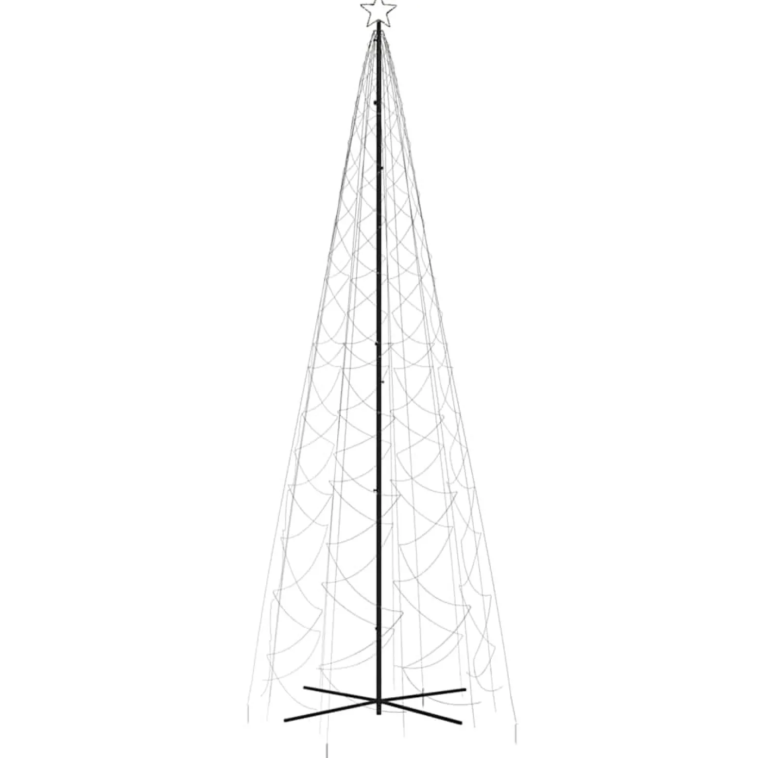 Ozdoba w kształcie choinki Biały 500 x 160 cm vidaXL