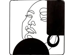 Ozdoba ścienna 50 x 50 cm żelazo MDF brązowa