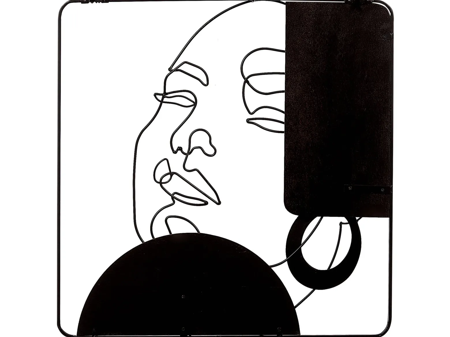 Ozdoba ścienna 50 x 50 cm żelazo MDF brązowa
