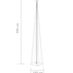 Ozdoba w kształcie choinki Niebieski 500 x 160 cm vidaXL