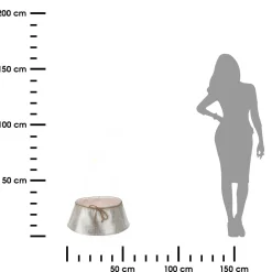 Ozdobna srebrna osłonka na pień choinki papierowa 60 cm