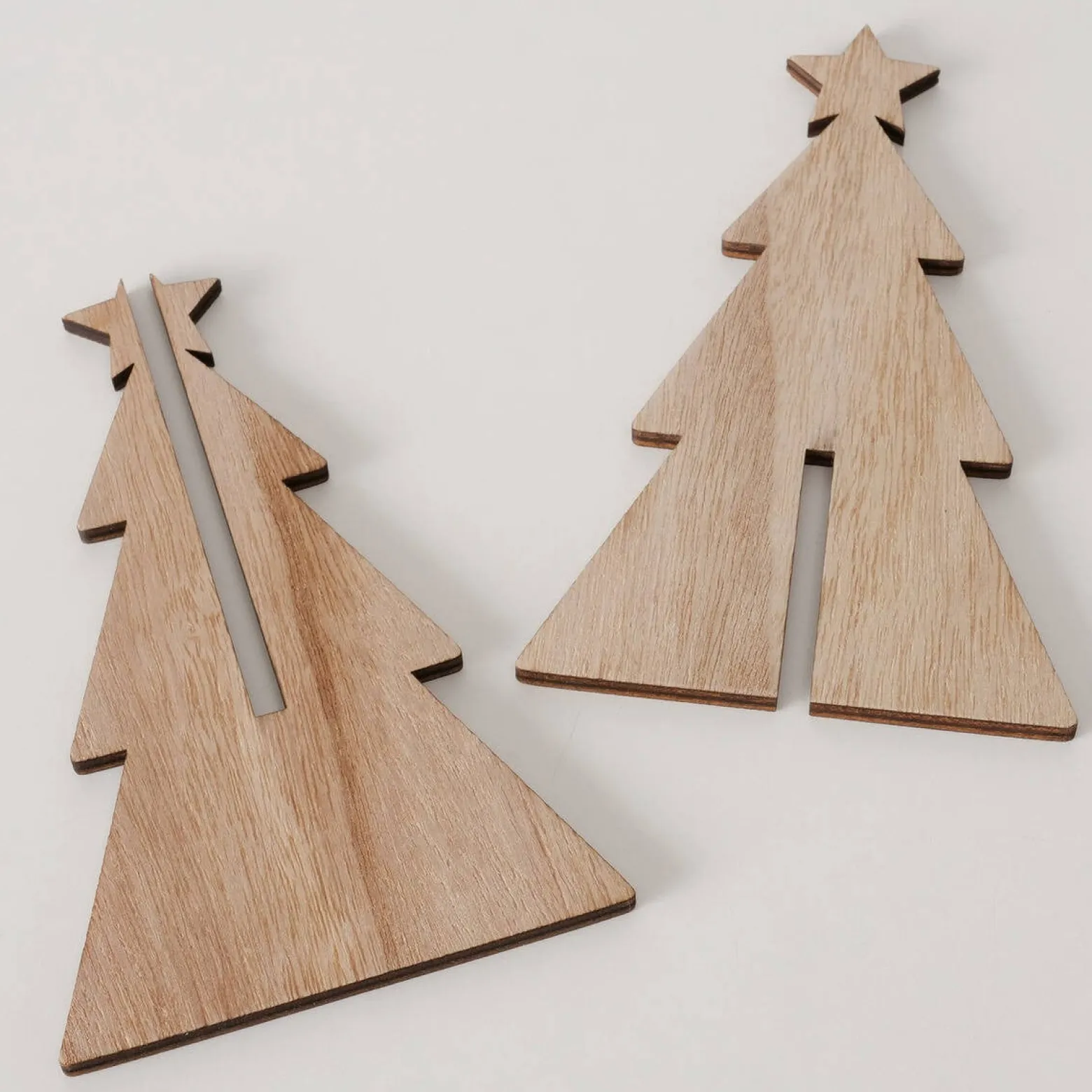Ozdobne choinki ze sklejki KARL, 12-25 cm, 3 szt.