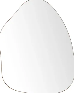 Ozdobne lustro ścienne metalowe 70 x 92 cm złote
