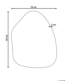 Ozdobne lustro ścienne metalowe 70 x 92 cm złote