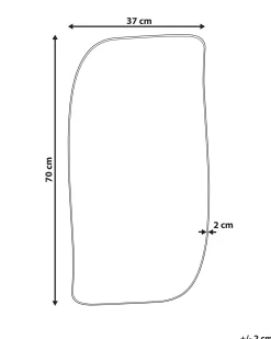 Ozdobne lustro ścienne metalowe 37 x 70 cm czarne